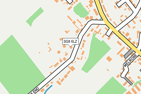 SG8 6LZ map - OS OpenMap – Local (Ordnance Survey) SG8 6LZ map - OS OpenMap – Local (Ordnance Survey)
