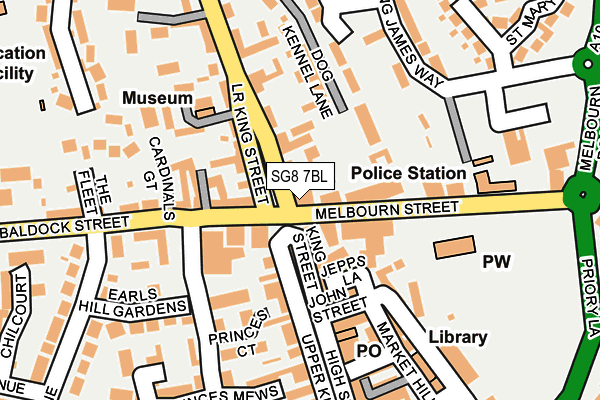 SG8 7BL map - OS OpenMap – Local (Ordnance Survey) SG8 7BL map - OS OpenMap – Local (Ordnance Survey)