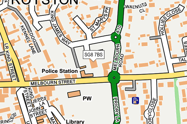 SG8 7BS map - OS OpenMap – Local (Ordnance Survey) SG8 7BS map - OS OpenMap – Local (Ordnance Survey)
