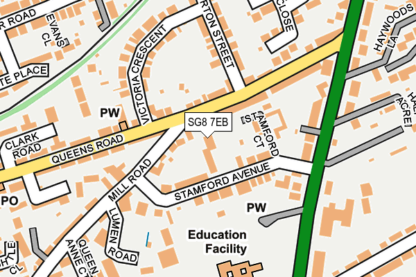SG8 7EB map - OS OpenMap – Local (Ordnance Survey) SG8 7EB map - OS OpenMap – Local (Ordnance Survey)