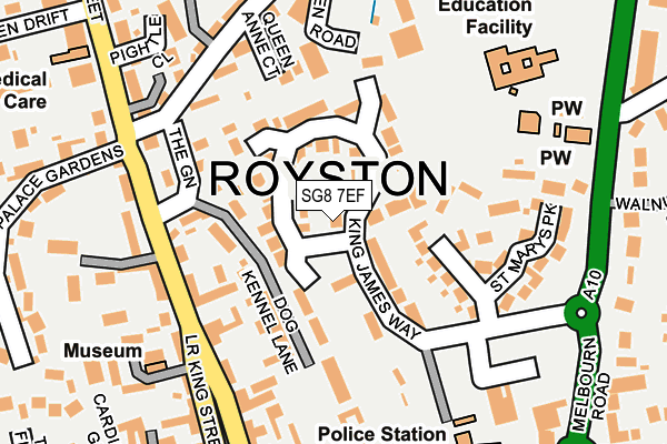 SG8 7EF map - OS OpenMap – Local (Ordnance Survey) SG8 7EF map - OS OpenMap – Local (Ordnance Survey)