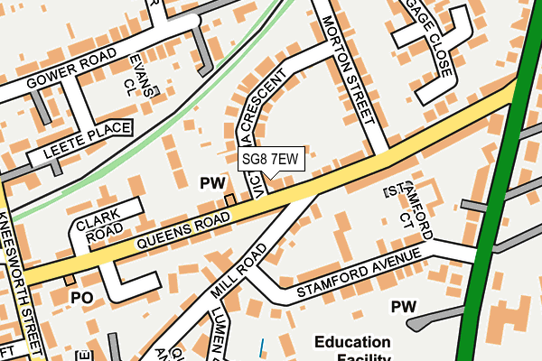 SG8 7EW map - OS OpenMap – Local (Ordnance Survey) SG8 7EW map - OS OpenMap – Local (Ordnance Survey)