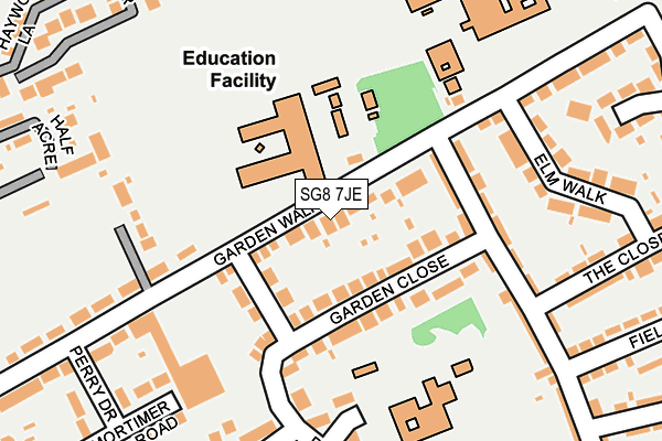SG8 7JE map - OS OpenMap – Local (Ordnance Survey)