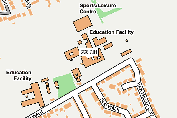 SG8 7JH map - OS OpenMap – Local (Ordnance Survey) SG8 7JH map - OS OpenMap – Local (Ordnance Survey)