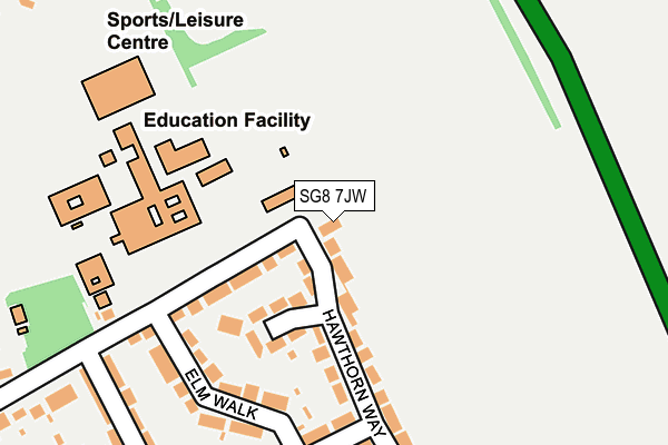 SG8 7JW map - OS OpenMap – Local (Ordnance Survey) SG8 7JW map - OS OpenMap – Local (Ordnance Survey)