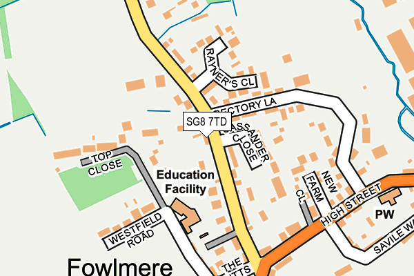 SG8 7TD map - OS OpenMap – Local (Ordnance Survey) SG8 7TD map - OS OpenMap – Local (Ordnance Survey)