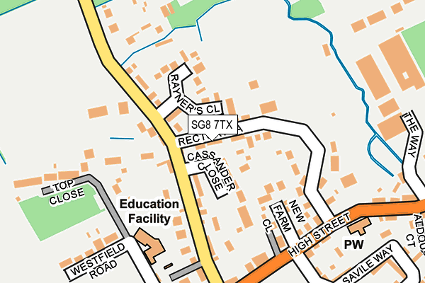 SG8 7TX map - OS OpenMap – Local (Ordnance Survey) SG8 7TX map - OS OpenMap – Local (Ordnance Survey)