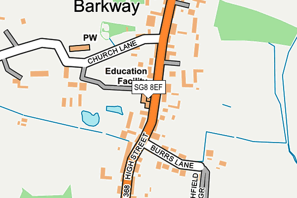 SG8 8EF map - OS OpenMap – Local (Ordnance Survey) SG8 8EF map - OS OpenMap – Local (Ordnance Survey)