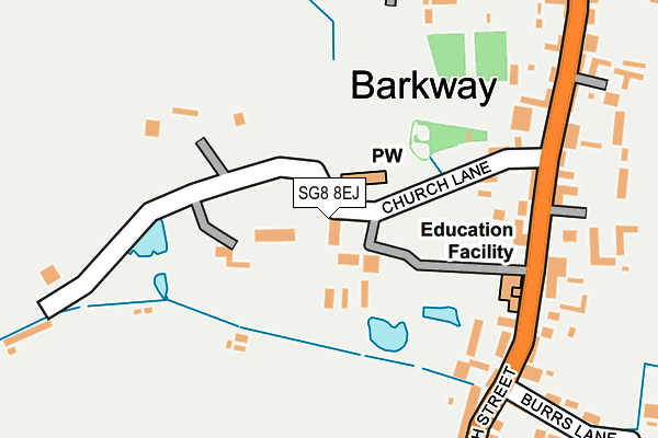 SG8 8EJ map - OS OpenMap – Local (Ordnance Survey)