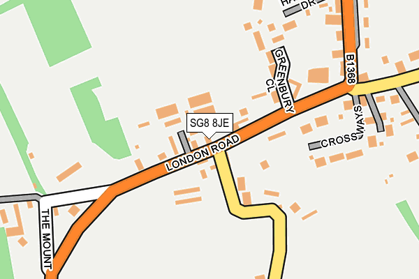 SG8 8JE map - OS OpenMap – Local (Ordnance Survey) SG8 8JE map - OS OpenMap – Local (Ordnance Survey)