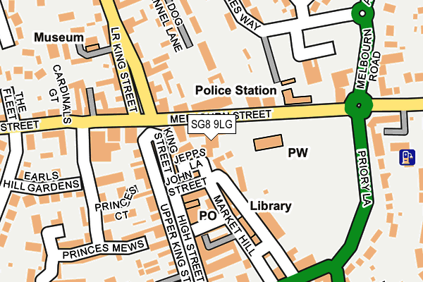 SG8 9LG map - OS OpenMap – Local (Ordnance Survey) SG8 9LG map - OS OpenMap – Local (Ordnance Survey)