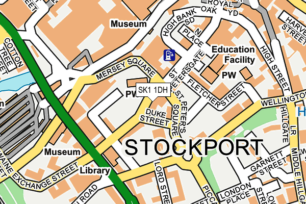 SK1 1DH map - OS OpenMap – Local (Ordnance Survey)