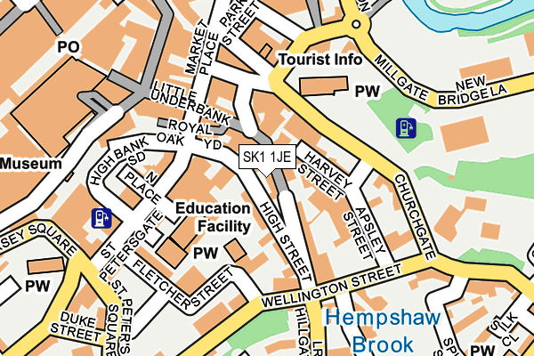 SK1 1JE map - OS OpenMap – Local (Ordnance Survey) SK1 1JE map - OS OpenMap – Local (Ordnance Survey)