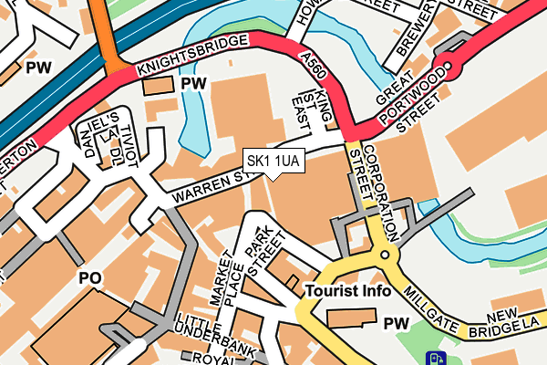 SK1 1UA map - OS OpenMap – Local (Ordnance Survey) SK1 1UA map - OS OpenMap – Local (Ordnance Survey)
