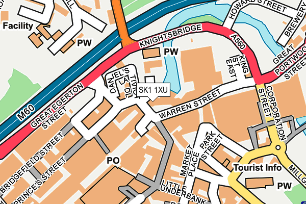 SK1 1XU map - OS OpenMap – Local (Ordnance Survey)