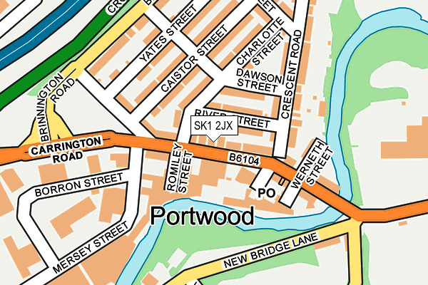 SK1 2JX map - OS OpenMap – Local (Ordnance Survey)