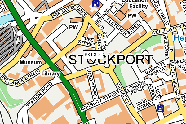 SK1 3DJ map - OS OpenMap – Local (Ordnance Survey) SK1 3DJ map - OS OpenMap – Local (Ordnance Survey)
