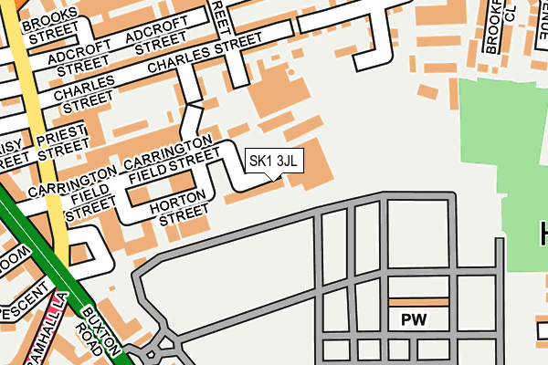 SK1 3JL map - OS OpenMap – Local (Ordnance Survey) SK1 3JL map - OS OpenMap – Local (Ordnance Survey)