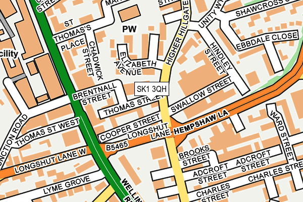 SK1 3QH map - OS OpenMap – Local (Ordnance Survey) SK1 3QH map - OS OpenMap – Local (Ordnance Survey)