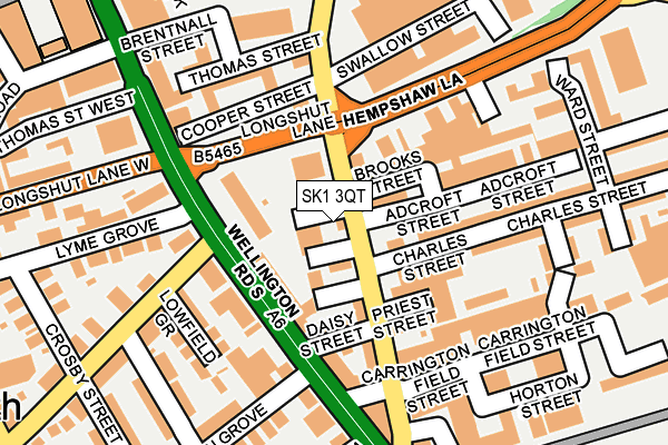SK1 3QT map - OS OpenMap – Local (Ordnance Survey) SK1 3QT map - OS OpenMap – Local (Ordnance Survey)