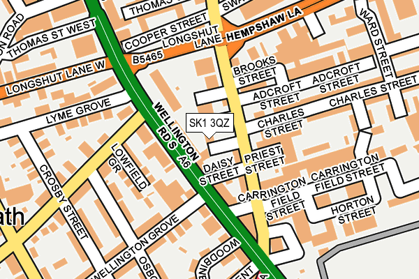 SK1 3QZ map - OS OpenMap – Local (Ordnance Survey) SK1 3QZ map - OS OpenMap – Local (Ordnance Survey)