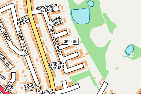 SK1 4BH map - OS OpenMap – Local (Ordnance Survey) SK1 4BH map - OS OpenMap – Local (Ordnance Survey)