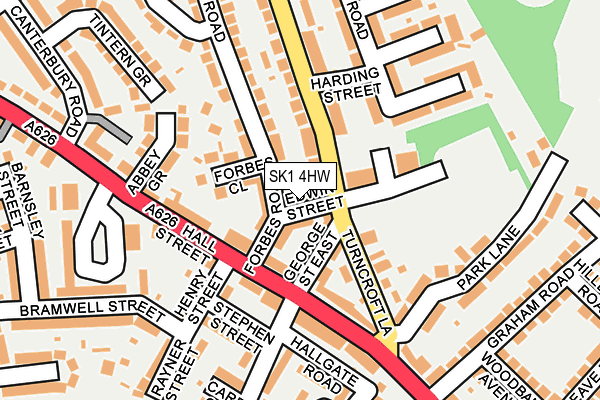 SK1 4HW map - OS OpenMap – Local (Ordnance Survey) SK1 4HW map - OS OpenMap – Local (Ordnance Survey)