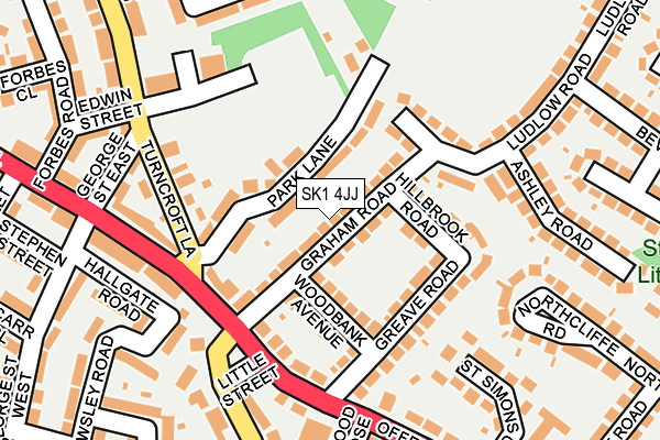 SK1 4JJ map - OS OpenMap – Local (Ordnance Survey) SK1 4JJ map - OS OpenMap – Local (Ordnance Survey)
