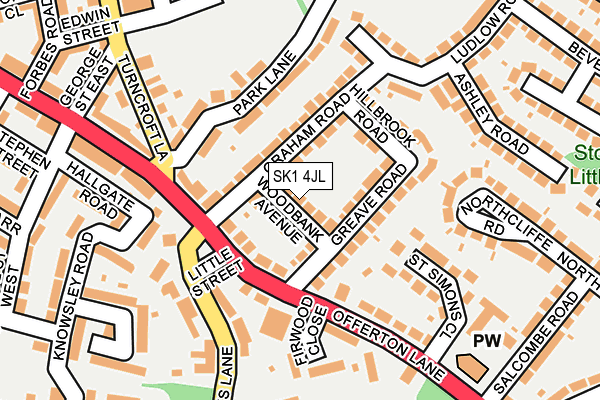 SK1 4JL map - OS OpenMap – Local (Ordnance Survey) SK1 4JL map - OS OpenMap – Local (Ordnance Survey)
