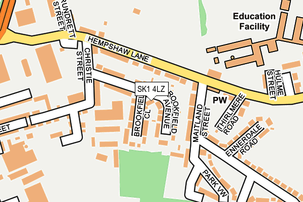 SK1 4LZ map - OS OpenMap – Local (Ordnance Survey) SK1 4LZ map - OS OpenMap – Local (Ordnance Survey)