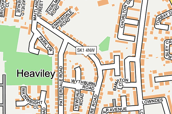 SK1 4NW map - OS OpenMap – Local (Ordnance Survey) SK1 4NW map - OS OpenMap – Local (Ordnance Survey)