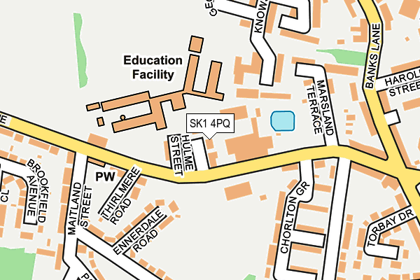 SK1 4PQ map - OS OpenMap – Local (Ordnance Survey) SK1 4PQ map - OS OpenMap – Local (Ordnance Survey)