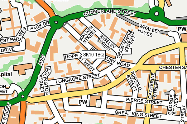 SK10 1BQ map - OS OpenMap – Local (Ordnance Survey)