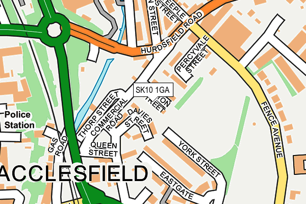 SK10 1GA map - OS OpenMap – Local (Ordnance Survey)