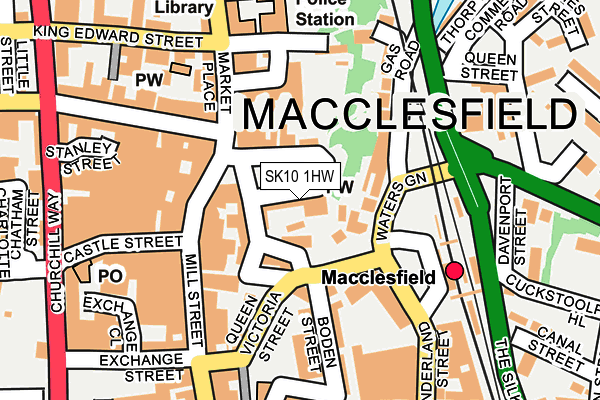 SK10 1HW map - OS OpenMap – Local (Ordnance Survey)