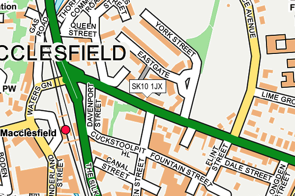 SK10 1JX map - OS OpenMap – Local (Ordnance Survey)