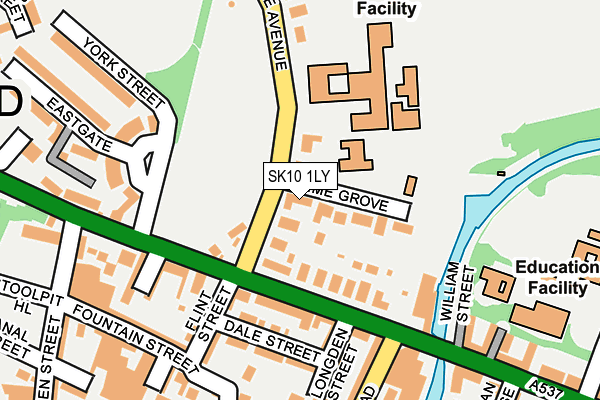 SK10 1LY map - OS OpenMap – Local (Ordnance Survey)