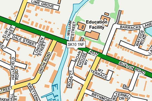 SK10 1NF map - OS OpenMap – Local (Ordnance Survey)
