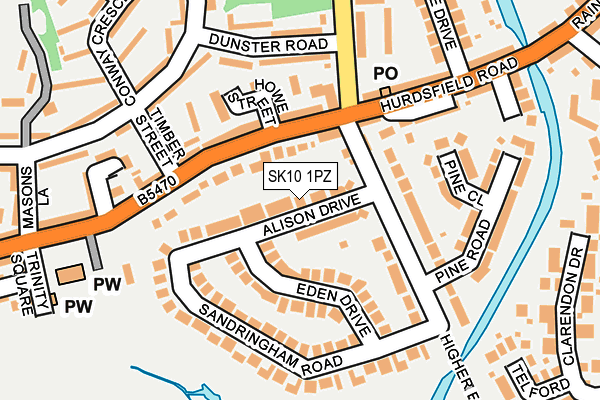 SK10 1PZ map - OS OpenMap – Local (Ordnance Survey) SK10 1PZ map - OS OpenMap – Local (Ordnance Survey)