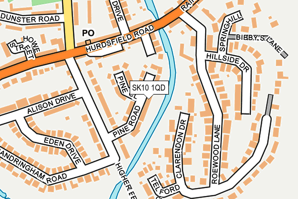 SK10 1QD map - OS OpenMap – Local (Ordnance Survey) SK10 1QD map - OS OpenMap – Local (Ordnance Survey)