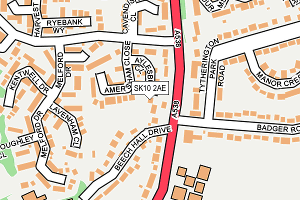 SK10 2AE map - OS OpenMap – Local (Ordnance Survey) SK10 2AE map - OS OpenMap – Local (Ordnance Survey)