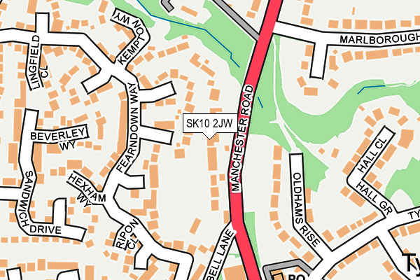 SK10 2JW map - OS OpenMap – Local (Ordnance Survey) SK10 2JW map - OS OpenMap – Local (Ordnance Survey)