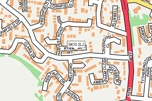 SK10 2LJ map - OS OpenMap – Local (Ordnance Survey) SK10 2LJ map - OS OpenMap – Local (Ordnance Survey)