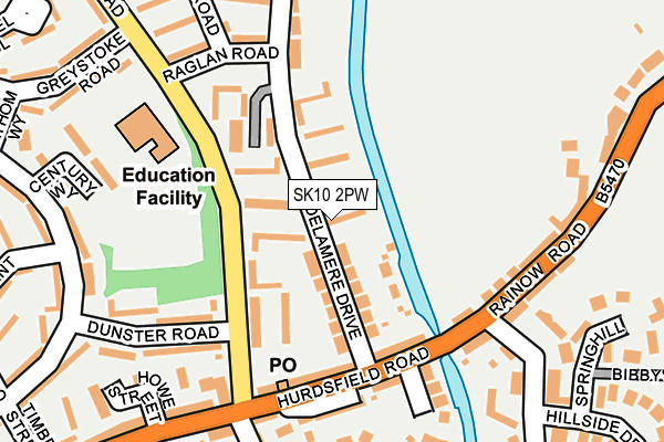 SK10 2PW map - OS OpenMap – Local (Ordnance Survey) SK10 2PW map - OS OpenMap – Local (Ordnance Survey)