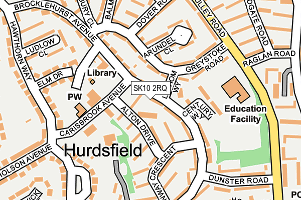 SK10 2RQ map - OS OpenMap – Local (Ordnance Survey)