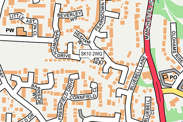 SK10 2WQ map - OS OpenMap – Local (Ordnance Survey) SK10 2WQ map - OS OpenMap – Local (Ordnance Survey)