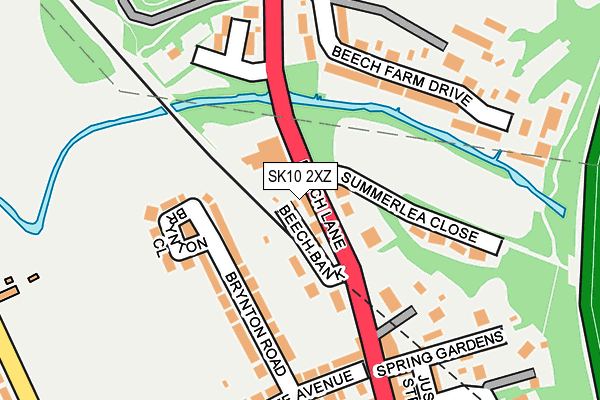 SK10 2XZ map - OS OpenMap – Local (Ordnance Survey) SK10 2XZ map - OS OpenMap – Local (Ordnance Survey)