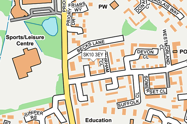 SK10 3EY map - OS OpenMap – Local (Ordnance Survey) SK10 3EY map - OS OpenMap – Local (Ordnance Survey)