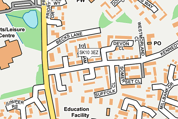 SK10 3EZ map - OS OpenMap – Local (Ordnance Survey) SK10 3EZ map - OS OpenMap – Local (Ordnance Survey)