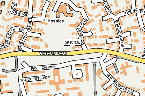 SK10 3JE map - OS OpenMap – Local (Ordnance Survey)